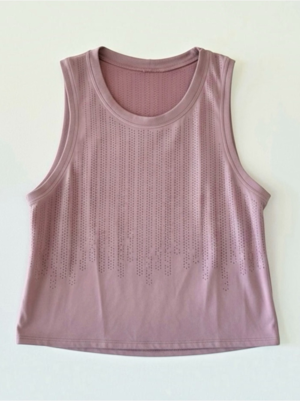 Lululemon Train To Be Tank Pink Taupe Laser Cut Mesh Women’s Size 4